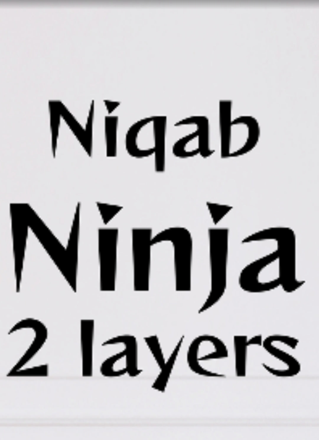 Long Niqab Ninja with 2 layers