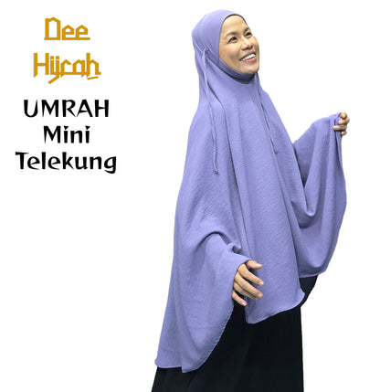 Deehijrah - Mini Telekung Umrah CEY + Moscrepe Awning | Berdagu Selesa Stretchable | Berpoket Sorok | Travel Umrah Hajj | 16 Warna