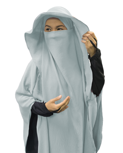 Deehijrah Tudung Labuh Khimar Hidden Hood Extra Flowy Ironless Maxi Labuh