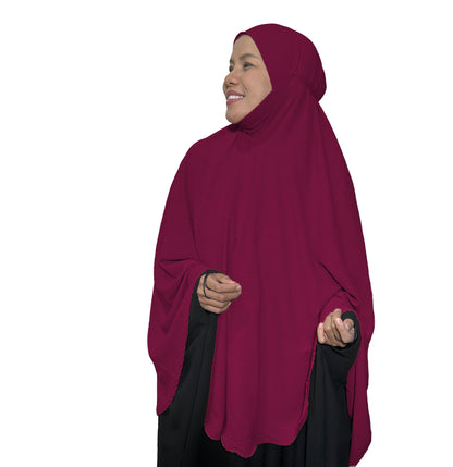 Deehijrah - Mini Telekung Umrah CEY + Moscrepe Awning | Berdagu Selesa Stretchable | Berpoket Sorok | Travel Umrah Hajj | 16 Warna
